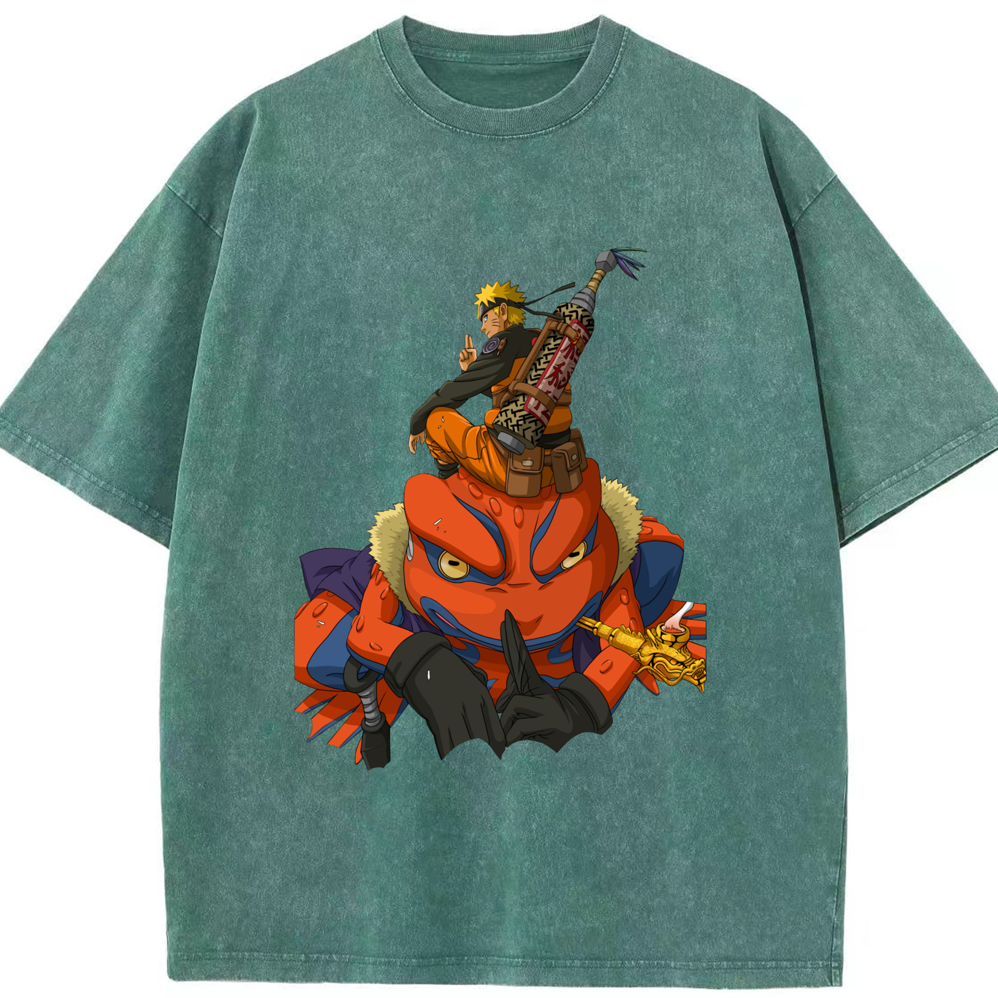 （画像用） NARUTO -ナルト- うずまき ナルト Uzumaki Naruto 綿100% ヴィンテージ風 半袖Tシャツ（フロントプリント）